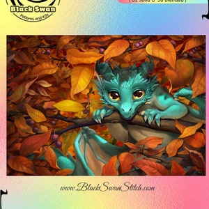 Verstopt in kleuren Sky Dragon Fantasy - Grafiek geteld kruissteekpatroon ambachtelijke PDF