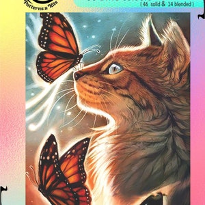 Katze & Schmetterling Wildtier - Zählvorlage Zählmuster PDF