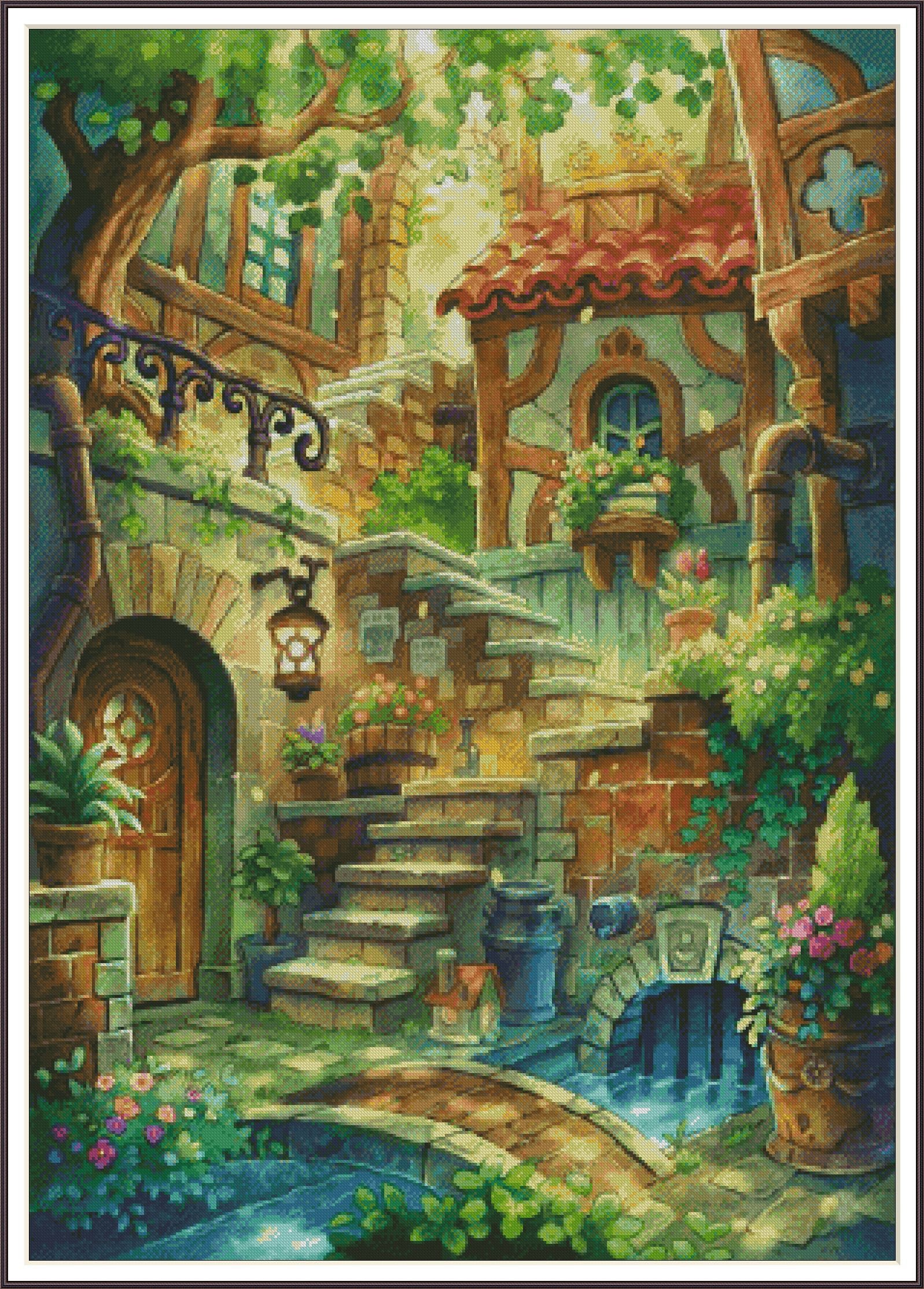 Hobbit House - Chart Counted Cross Stitch Pattern Craft PDF - Etsy