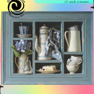 Teapot Cabinet - Chart Counted Cross Stitch Pattern craft PDF