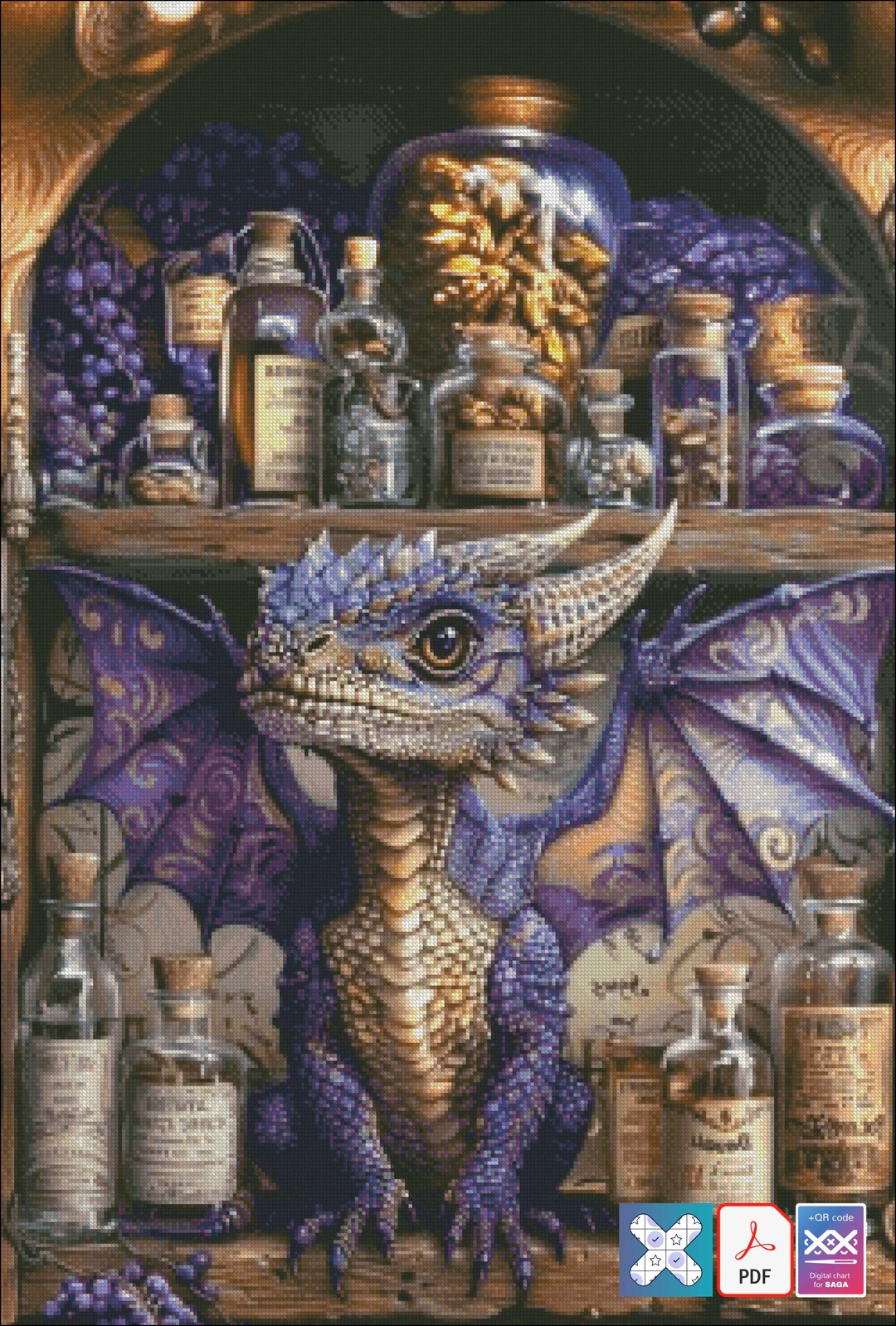Fantasy World - Chart Counted Cross Stitch Pattern Craft PDF - Etsy