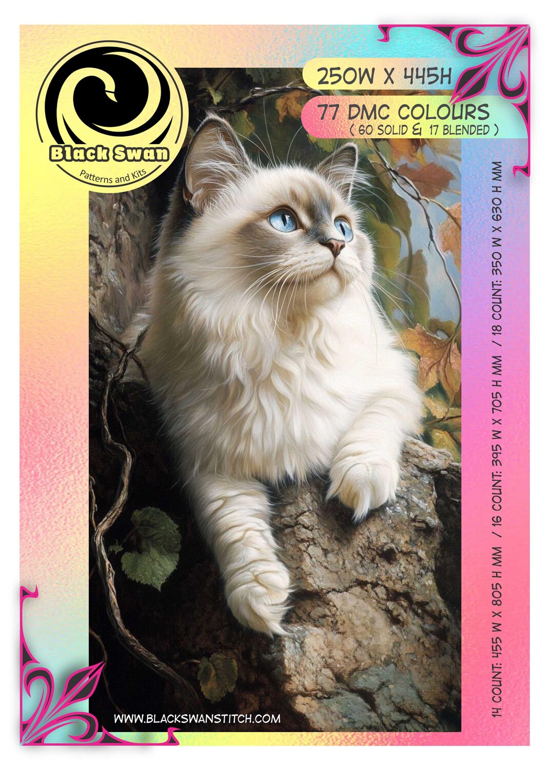 Ragdoll Cat - Chart Counted Cross Stitch Pattern Craft PDF - Etsy