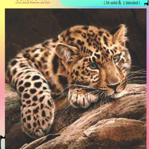 Gepard Just Gorgeous Wild Cat Tiger - Stickvorlage Zählmuster PDF