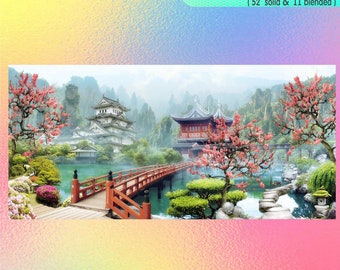 The Japanese Bridge - Chart Counted Cross Stitch Pattern craft PDF