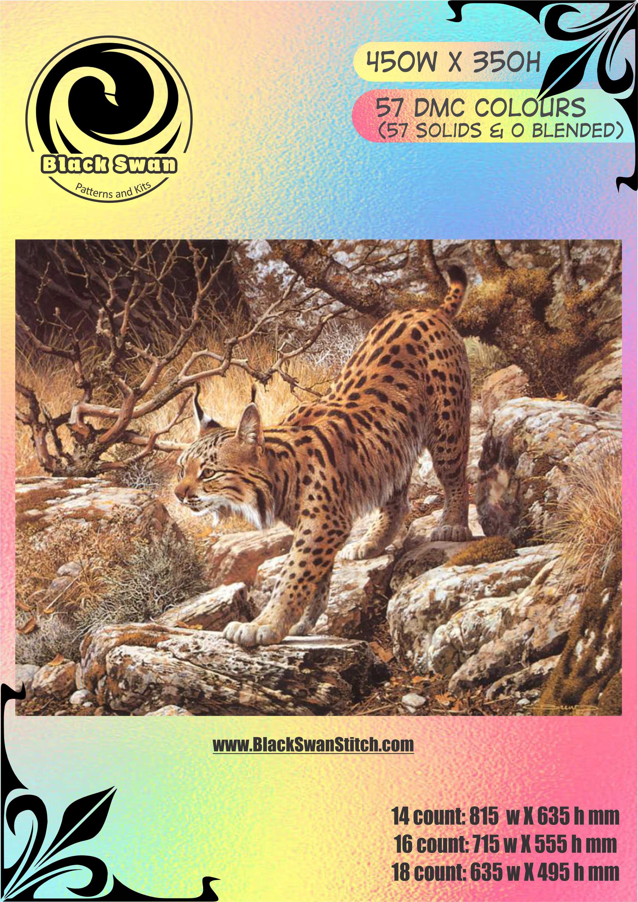 Bobcat in Tranquil DIGITAL DOWNLOAD Chart Counted Cross Stitch Pattern ...