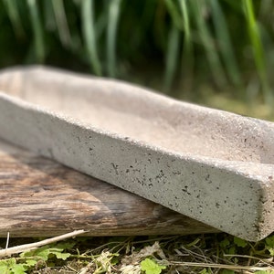 Cement Planter | 13 inch | Hypertufa Concrete Trough | Wabi-Sabi | HANDMADE | JLK