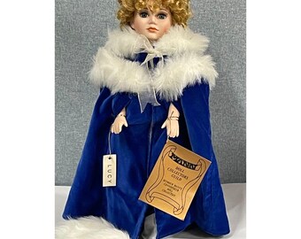 Vintage 1996 Seymour Mann Lucy Porcelain Doll 16" Limited Edition Ice Skater