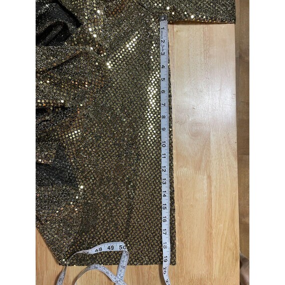 Vintage David Rose Gold Metallic Open Blazer Jack… - image 9