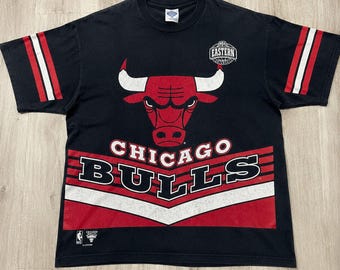 Vintage 90s Chicago Bulls Salem Sportswear NBA Graphic T Shirt XL Made USA