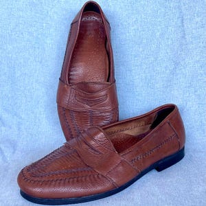 Dexter Shoes Mens Size 12B Brown Leather Tassel Loafers Dress Made In USA Dexter Leather Sole Brown Dress Shoes Men main image 4