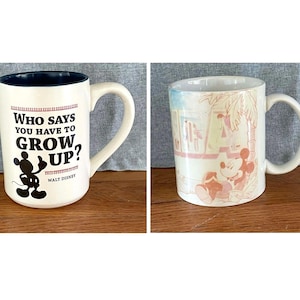 Vintage Disney Mickey Mouse Mug Set Applause Hallmark Coffee Cup Collection Retro Disney Kitchen Decor Gift for Disney Fans image 1