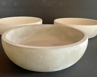 Cement Bowl | Concrete Planter | Succulent Pot | Optional Sealant and Drainage Hole | JLK