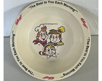 Vintage 1995 Kellogg’s Cereal Characters Bowl “The Best to You Each Morning”