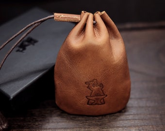 Handmade Leather Dice Bag Suitable For 3 Sets Of Dice For Board Game Card Game