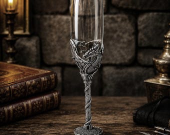 3D Metal Dragon Wine Glass Goblet Fantasy Style 03