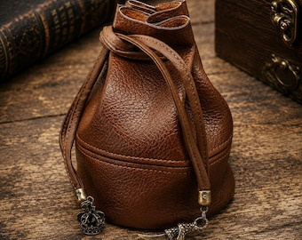 Extra Large PU Leather Dice Bag: Holds 10+ Sets, RPG Gaming