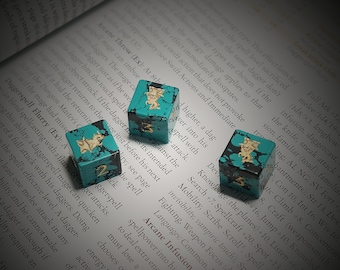 Dados D6 de color turquesa sintético: Dados para juegos de mesa de rol