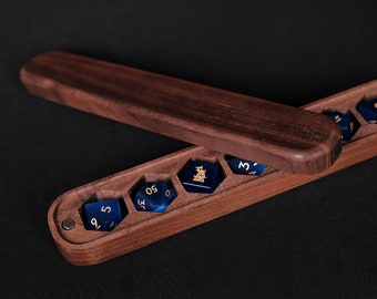 Wooden Dice Box / Black Cherry Wood / Minimalism / No Paint Natural Texture Suitable For 1 Sets Of Dice