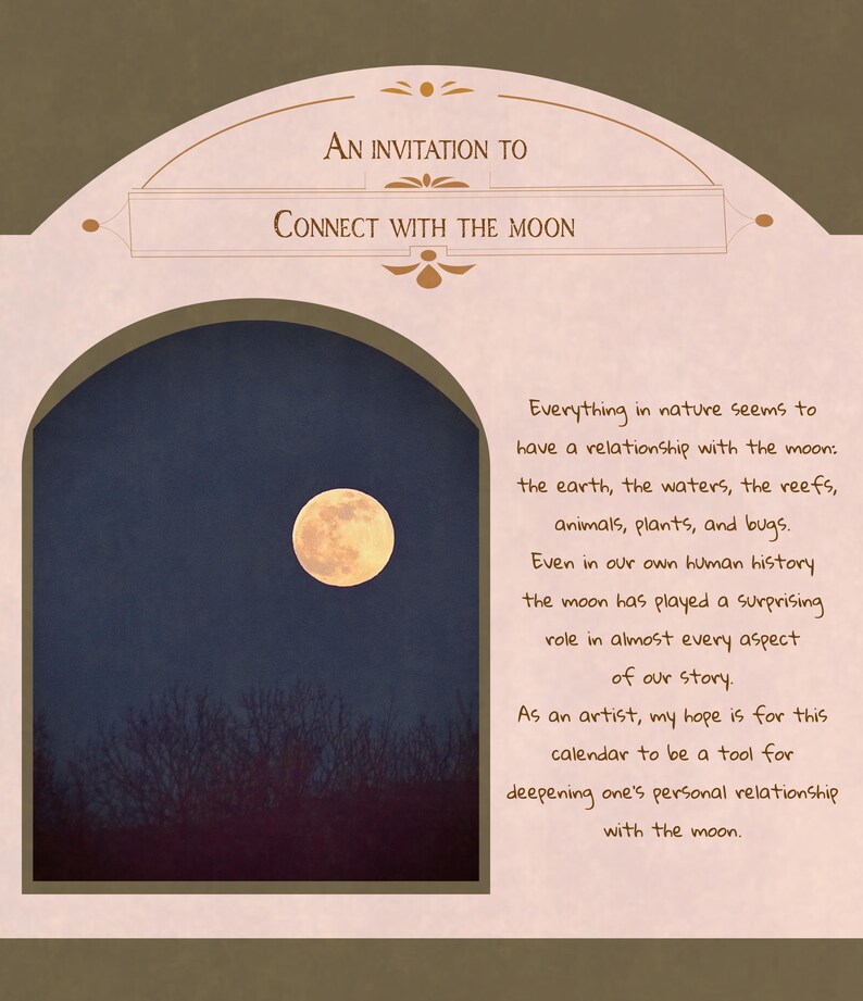 Calendario de fases lunares, 2026. Edición "Canción". ¡Arte funcional y caprichoso! imagen 16