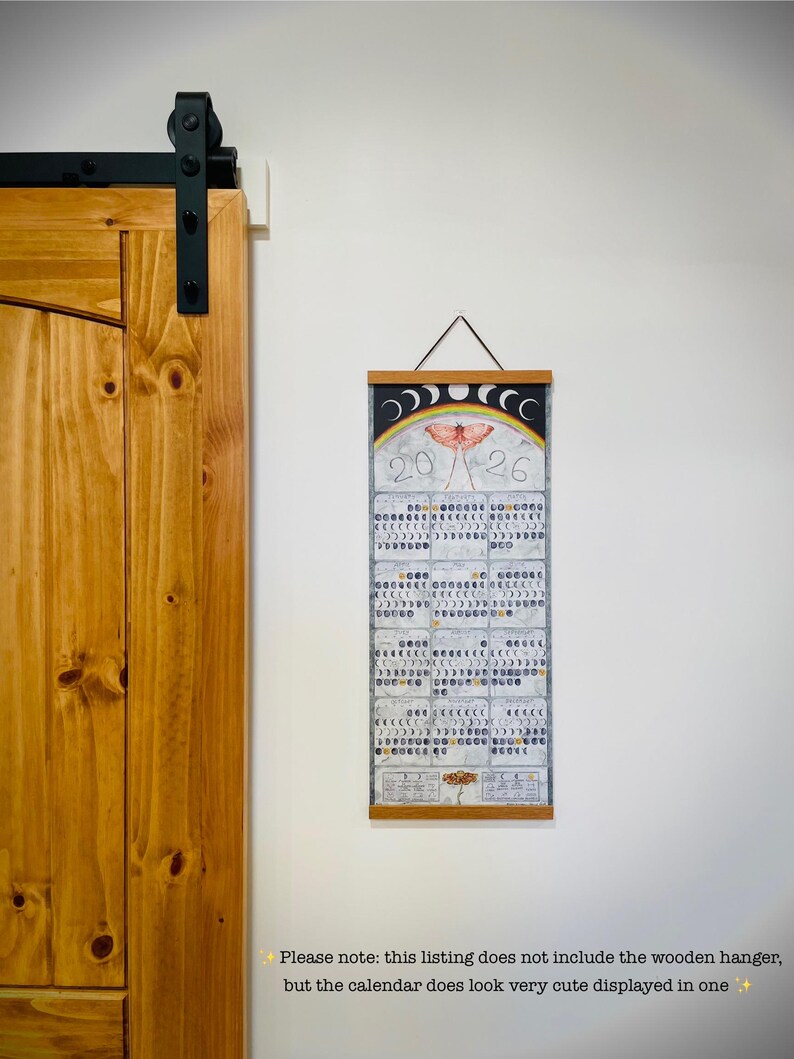 Calendario de fases lunares, 2026. Edición "Canción". ¡Arte funcional y caprichoso! imagen 11