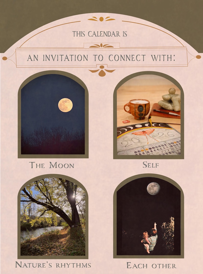Calendario de fases lunares, 2026. Edición "Canción". ¡Arte funcional y caprichoso! imagen 15