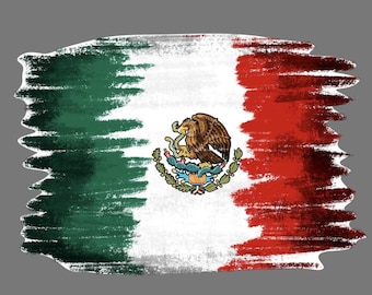 Sticker - Mexico Flag, Bandera de México - Water proof laptop, water bottle, phone sticker