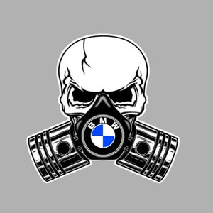 Sticker - BMW skull logo, car sticker