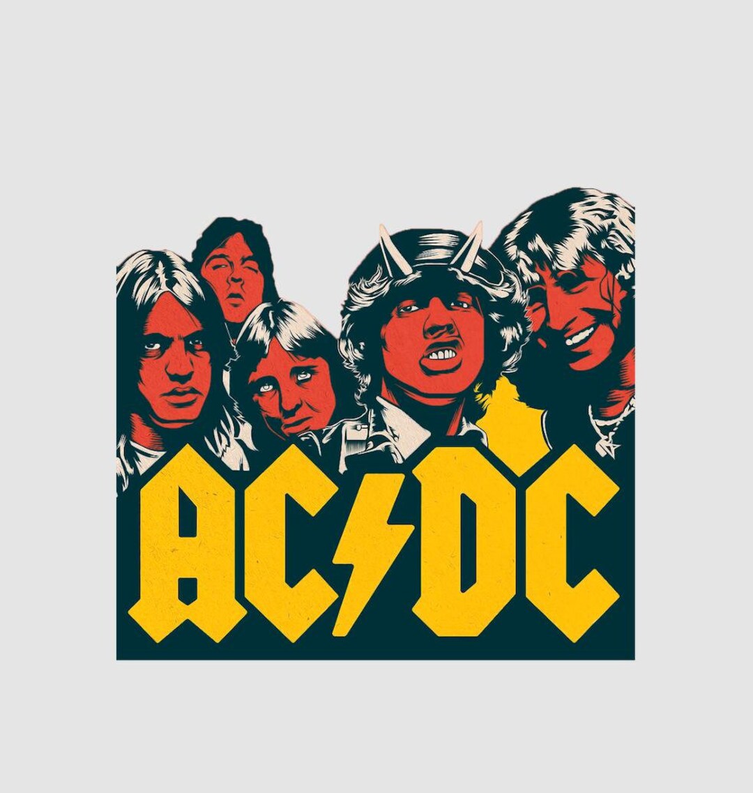 Sticker - AC DC - Water Proof Laptop, Water Bottle, Phone Sticker - Etsy