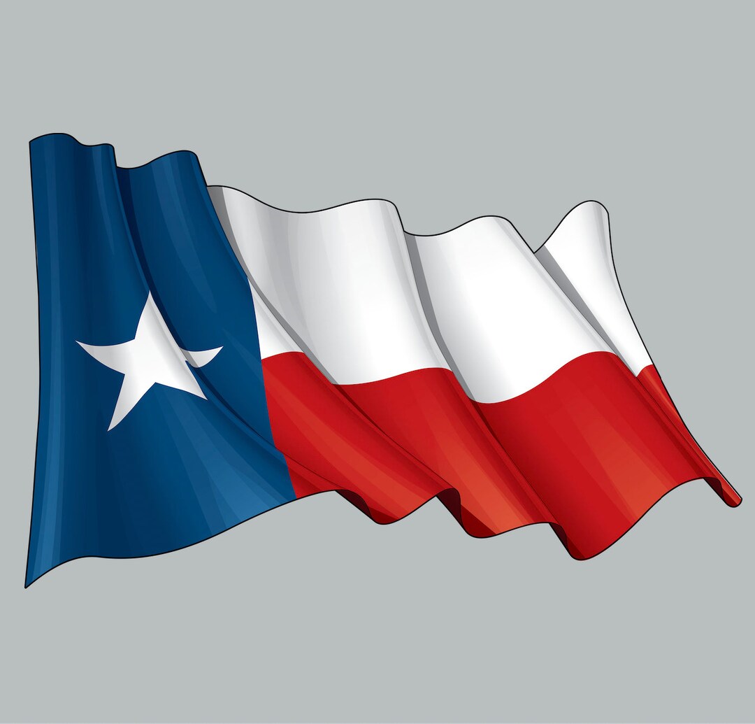 Sticker Texas Waving Flag available Right, Left Car, Truck, Laptop