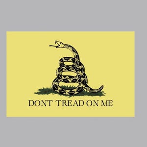 Sticker - Don&#39;t tread on me, Gadsden flag - Water proof laptop, water bottle, phone sticker