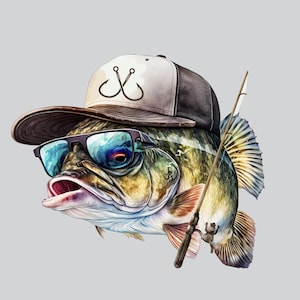 Sticker - so hooked, cool fishing design - Water proof car, laptop, water bottle, phone sticker