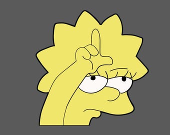 Sticker - Lisa Simpson, Loser  - water bottle, phone, laptop sticker