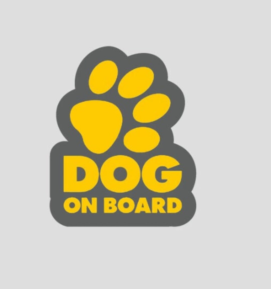 Sticker Dog on Board Paw Love Car, Truck Sticker Etsy
