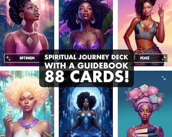 Spiritual Journey Oracle Deck Black Woman Deck 88-cards with Guidebook 2.75x 4.74 (Limited Edition)