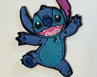 Stitch Iron On Patch: Embroidered Disneyland Applique