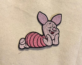 Piglet Iron on Patch, Winnie the Pooh Patches, Disneyland Patches