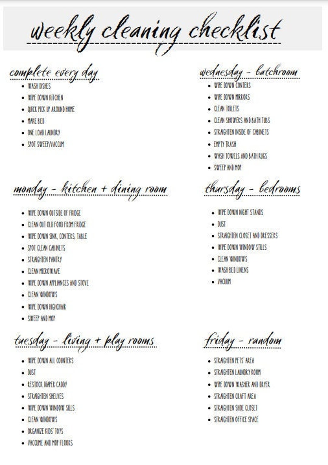Minimalist Cleaning Checklist Printable Weekly Cleaning Schedule minimalist-cleaning-checklist-printable-weekly-cleaning-schedule