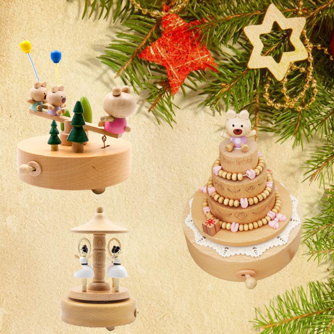 Custom Wooden Music Box Engraved Music Box Personalized Name Music Box