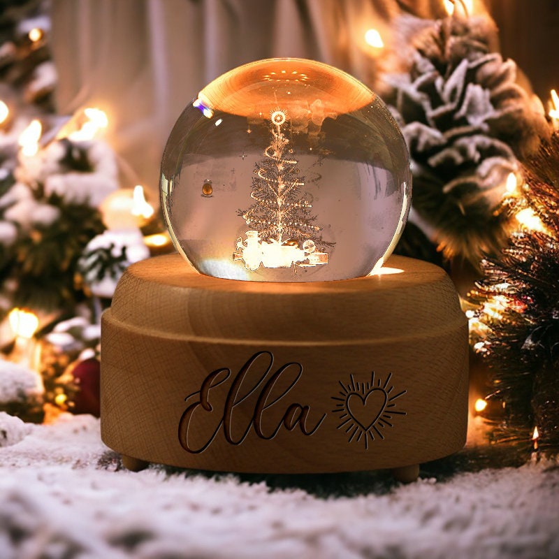 Musical Snow Globe Glitter Water Santa Claus Decoration Train Rotating  Luminous Music Box Plays We Wish You A Merry Christmas - AliExpress