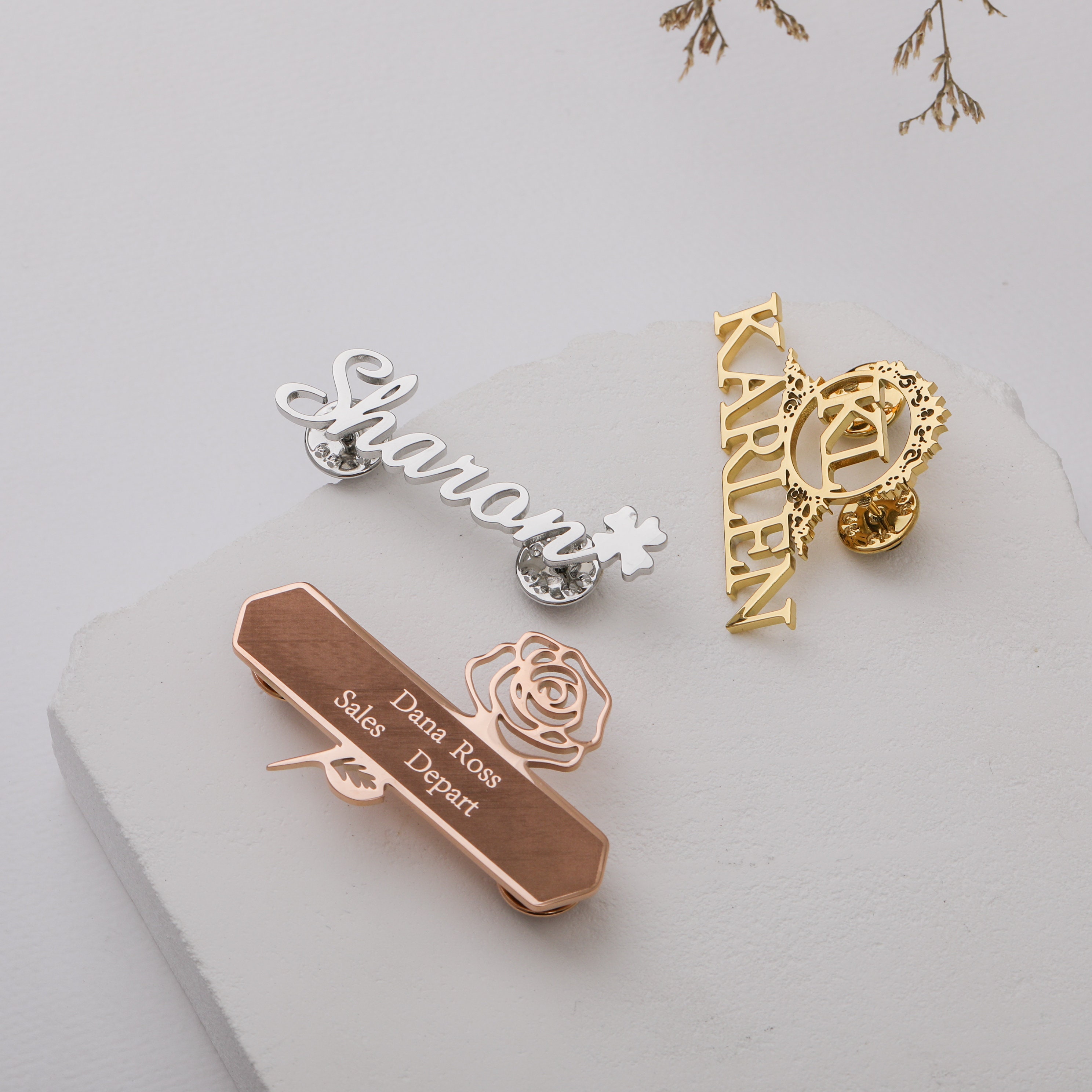 Custom Name Lapel Pins Clippersonalized Name Brooch Pins for Etsy