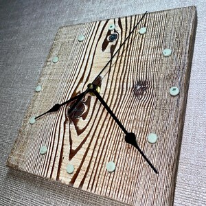Handcrafted Wooden Wall Clock, Minimalist Farmhouse Decor