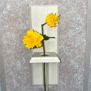 Wand Pflanzenhalter aus Holz. Wandhängende Vase. Vermehrungs-Wandbehang. Montierter Übertopf. Wandvase mit Knospe. Pflanzenregal aus Holz. Geschenk für Pflanzenliebhaber