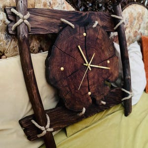 Large clock for wall. Farmhouse decor. Oversized wooden wall clock. Housewarming gift. Home decor. Wall art. Wood clock. Unique gift
