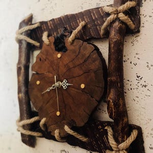 Large wall clock, Wooden handmade wall clock, Farmhouse Wall decor, Vintage style. Rustic wooden clock, Unique gift. Birthday gift.Gift idea