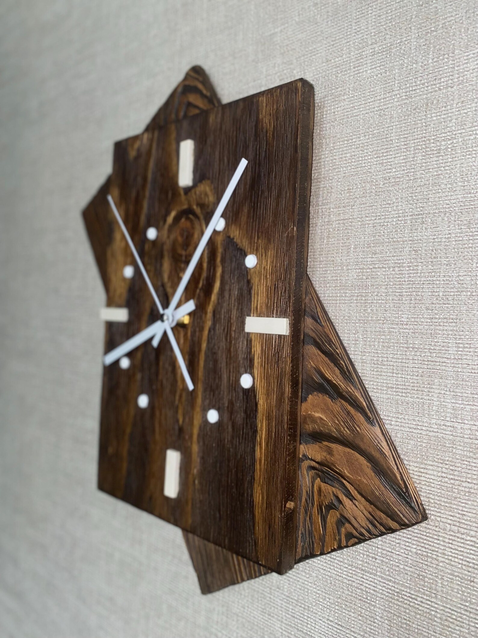 Handmade Wooden Wall Clock: Rustic Farmhouse Decor - Etsy