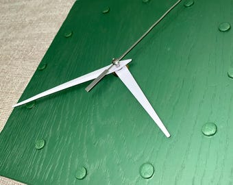 Orologio da parete minimalista in legno fatto a mano, movimento al quarzo silenzioso