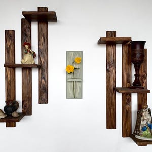 Pflanzenregal.Holzwandvase.Vermehrungsglasvase. Wand montierter Übertopf.Handgefertigte Pflanze Dekor.Gärtner Geschenk.Blumenvase.Geschenk für Sie