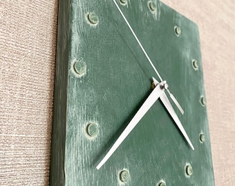 Handmade Wooden Wall Clock: Modern Rustic Farmhouse Decor