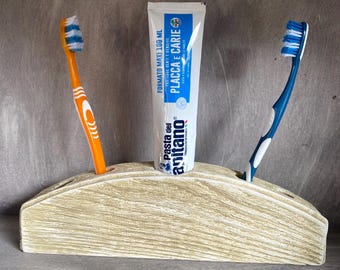 Handgefertigte rustikale zweifarbige Holz Organizer, Distressed Badezimmer Dekor