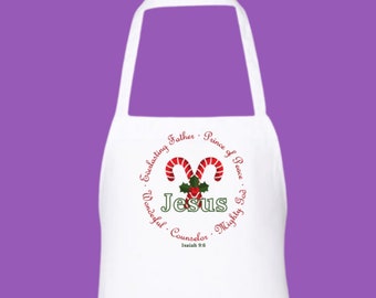 Apron | Christmas in July | Sale | Gift | Scripture | Bible Verse| God's Word